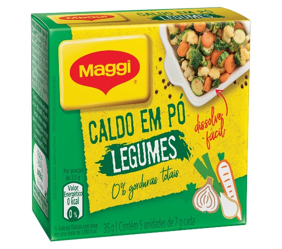 Caldo em Pó Legumes Maggi Caixa 35g 5 Unidades