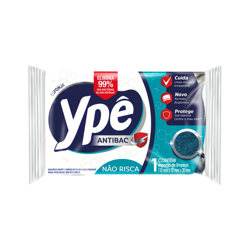 Esponja Ype Antibacteriano Não Risca Anatomica
