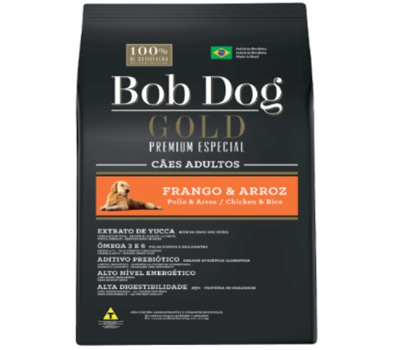 RACAO BOB DOG GOLD PREM ADULT FRG/ARROZ - 1X1 15KG
