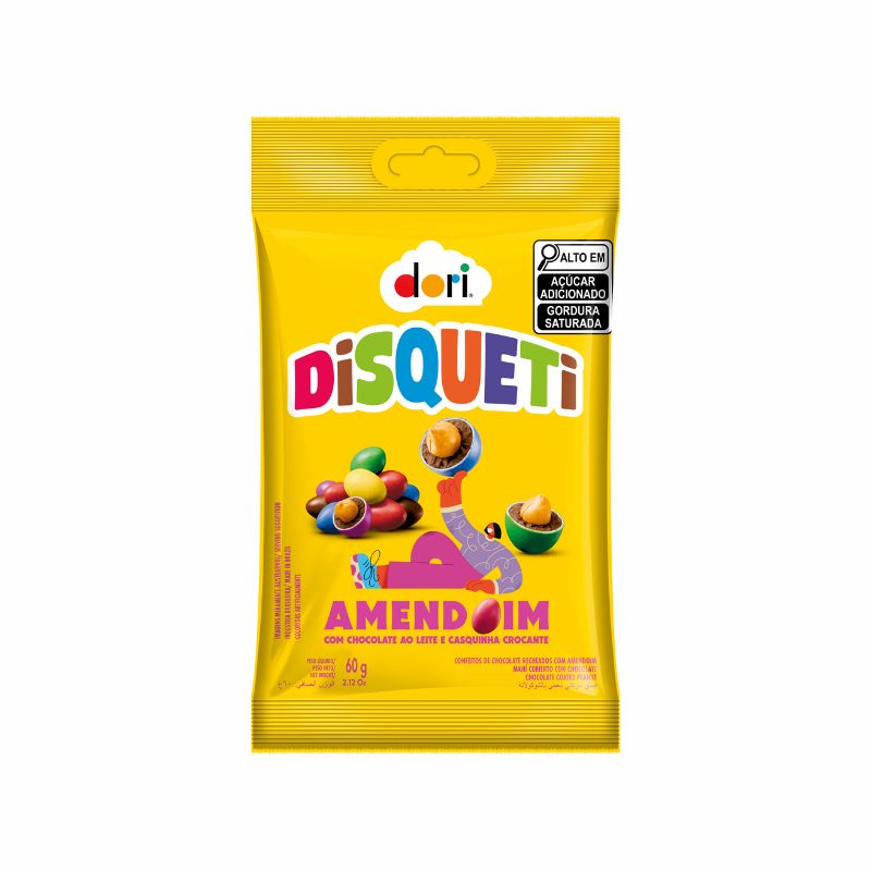 Pastilha Dori Disqueti Amendoim Confeitos 60g