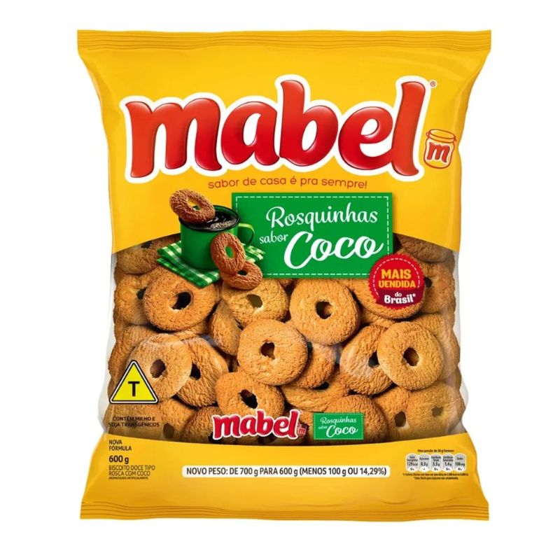 Biscoito Mabel Rosquinha de Coco 600g