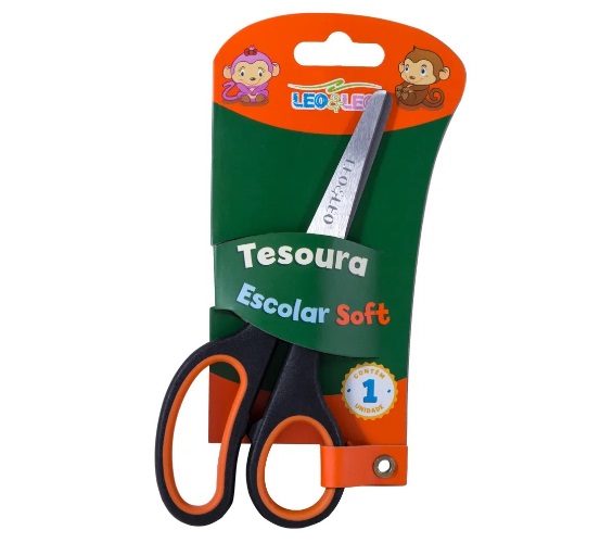 TESOURA ESC LEO&LEO SOFT INOX 14CM