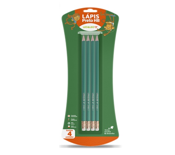 LAPIS LEO&LEO VD HB C/BORRACHA