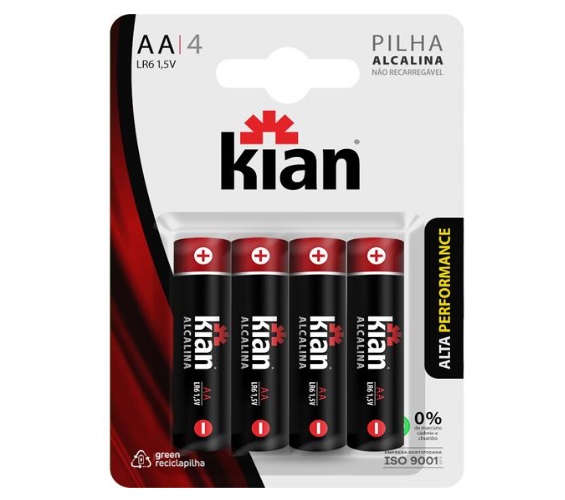 Pilha Alcalina Kian Aa 4un