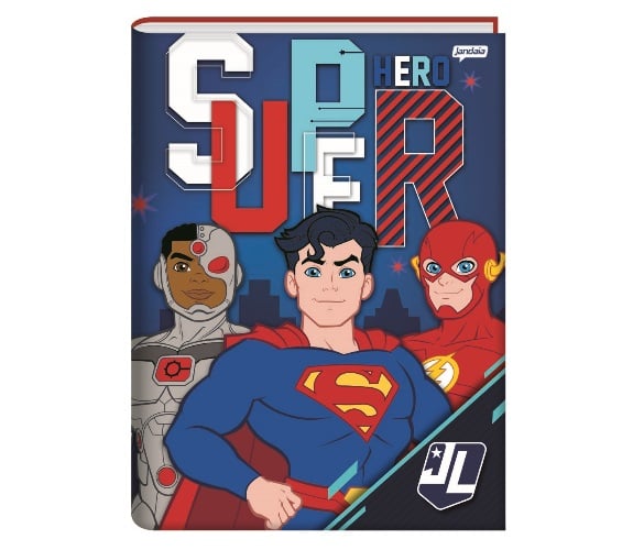 CADERNO JANDAIA BRO UNI CD LIGA JUSTICA