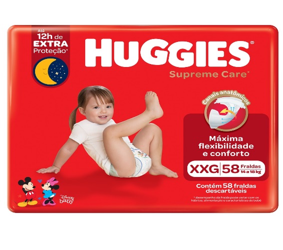 Fralda Descartavel Huggies Supreme Care Xxg 58Unidade