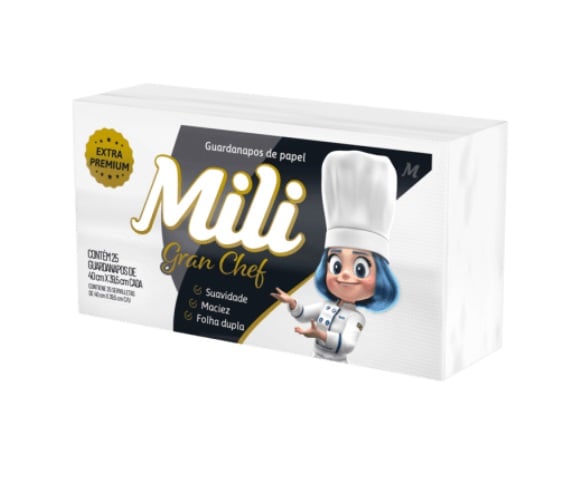 Guardanapo Mili Gran Chef 40x39,5 25 unidades