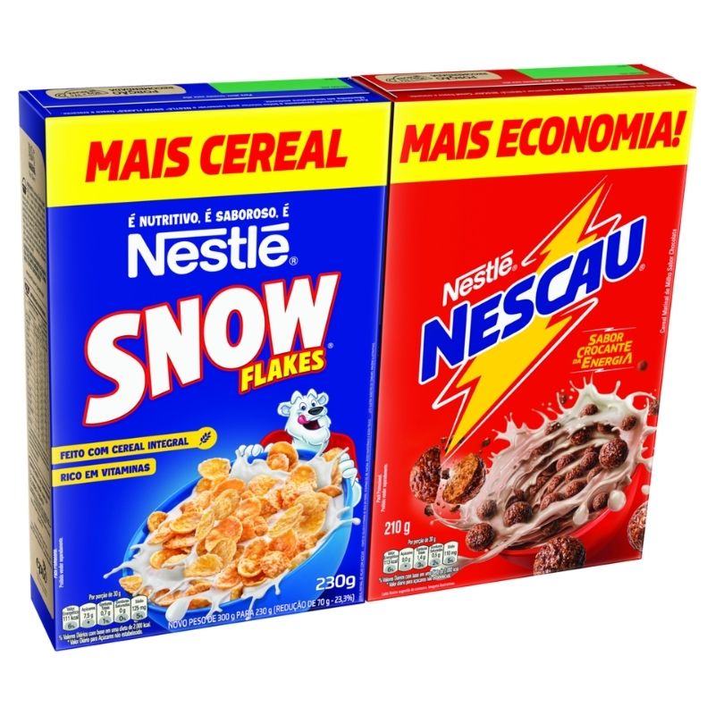 Cereal Nestlé Nescau 210g + Snow Flakes 230g