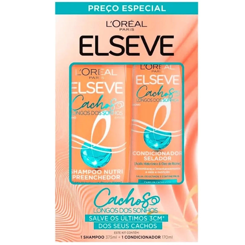 shampoo+Condicionador Elseve Cachos Longos dos Sonhos 2Unidades