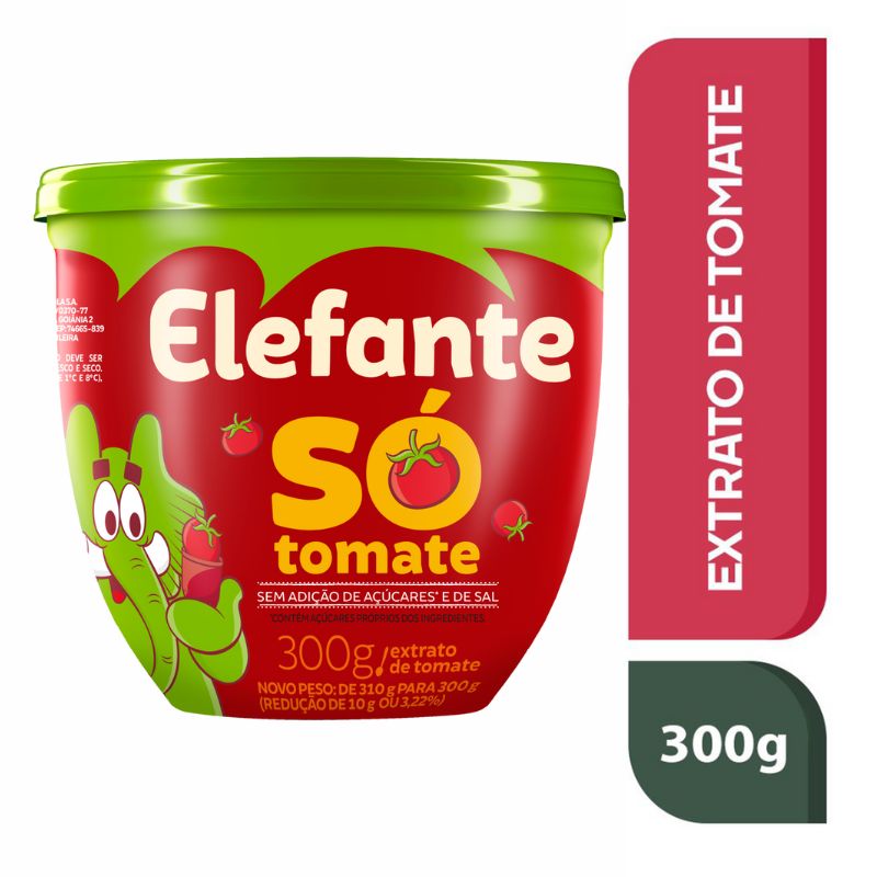 Extrato de Tomate Elefante Só Tomate Pote 300g