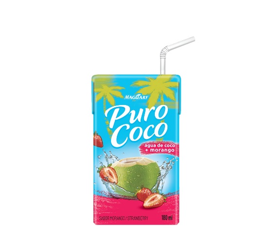 Agua Coco Puro Coco Morango 180ml