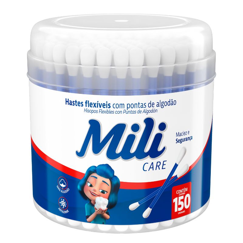 Hastes Flexíveis Mili Pote 150 Unidade