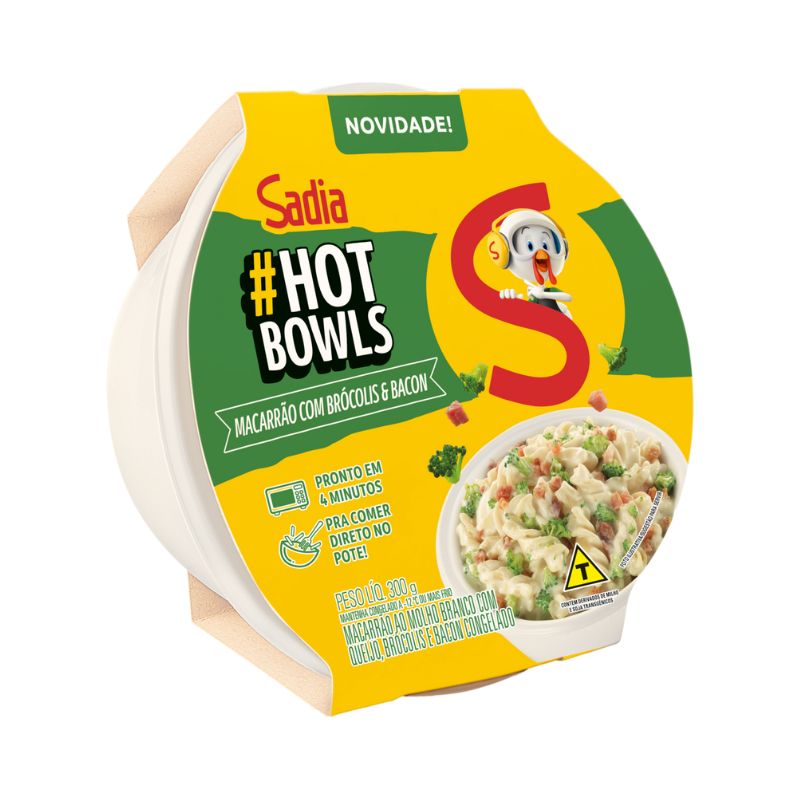 Hot Bowls Sadia Macarrão com Brócolis e Bacon 300g