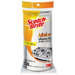 Pano Scotch Brite Reutilizável Rolo Branco