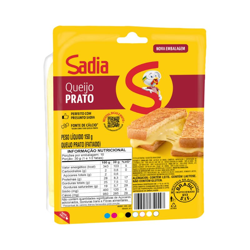 Queijo Prato Sadia Fatiado 150G