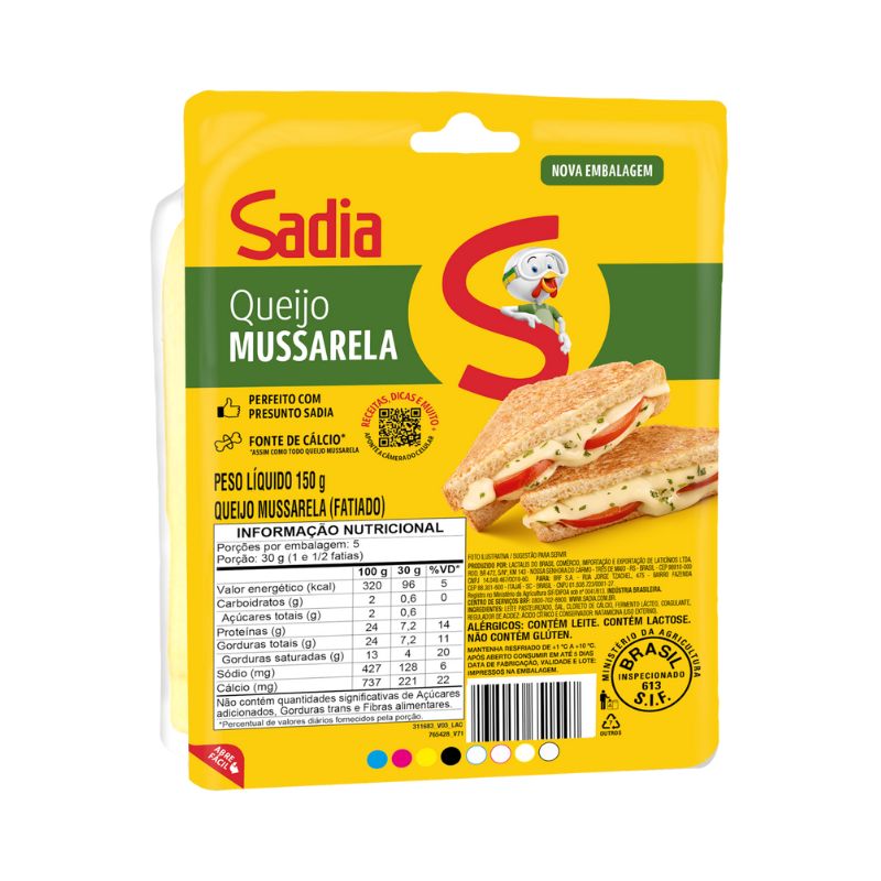 Queijo Mussarela Fatiado Sadia Soltissímo 150g