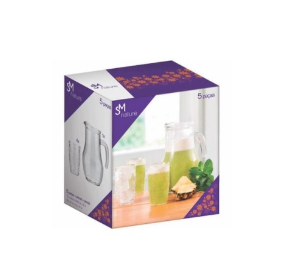CONJ NATURE JARRA C/4 COPOS 5PCS