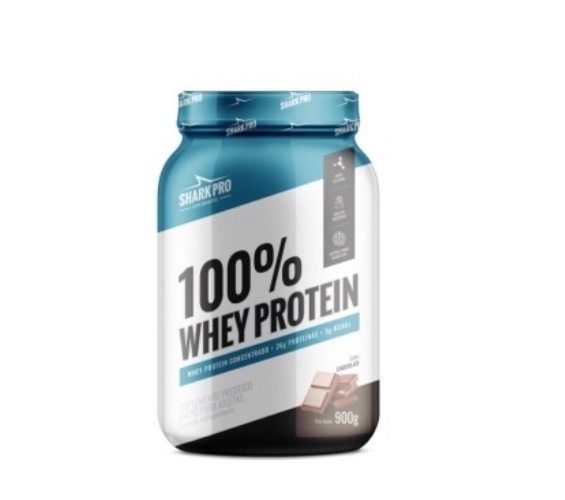 Suplemento Alimentar Shark Pro 100% Whey sabor Chocolate 900g