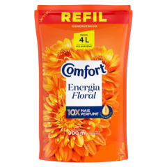 Amaciante de Roupa Concentrado Energia Floral Comfort Sachê 900ml Refil