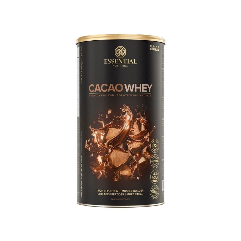 Suplemento Alimentar Essential Nutrition Cacao Whey 840g