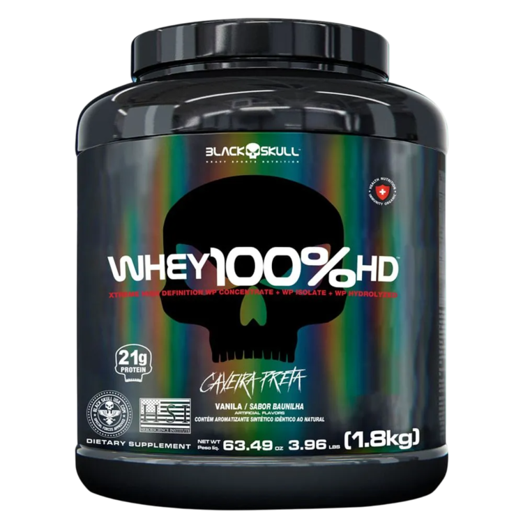 Suplemento Alimentar Black Skull Whey 100% C&CR 1,8Kg