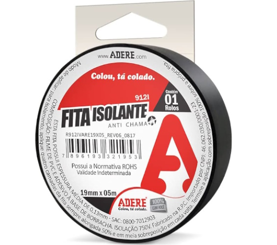 FITA ISOLANTE ADERE 19MMX5M