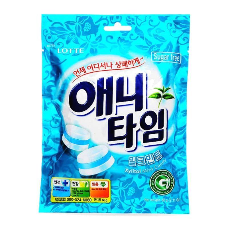 Bala Anytime Lotte Leite Milk Mint 60g