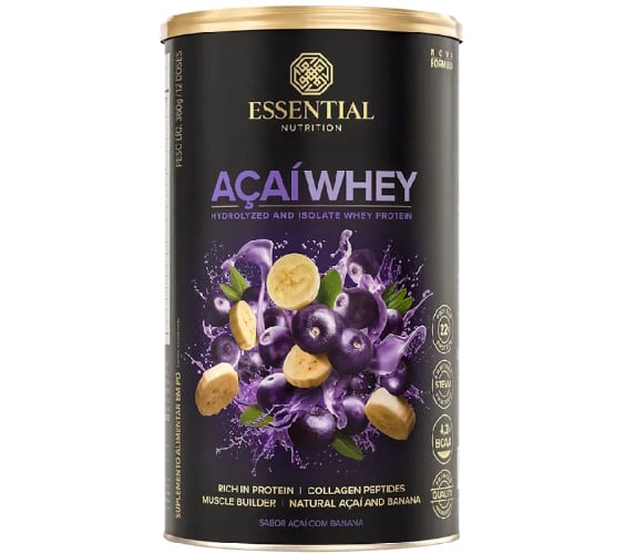 Suplemento Alimentar Essential Nutrition Açai Whey 360g