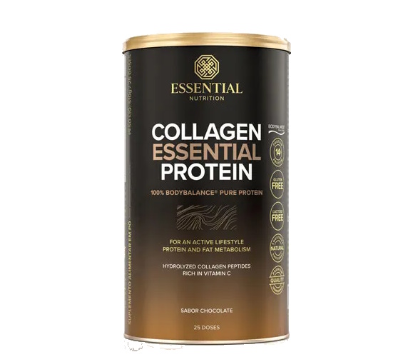 Suplemento Alimentar Essential Collagen Protein Chocolate 510g