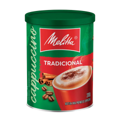 Cappuccino Solúvel Tradicional Melitta Lata 200g