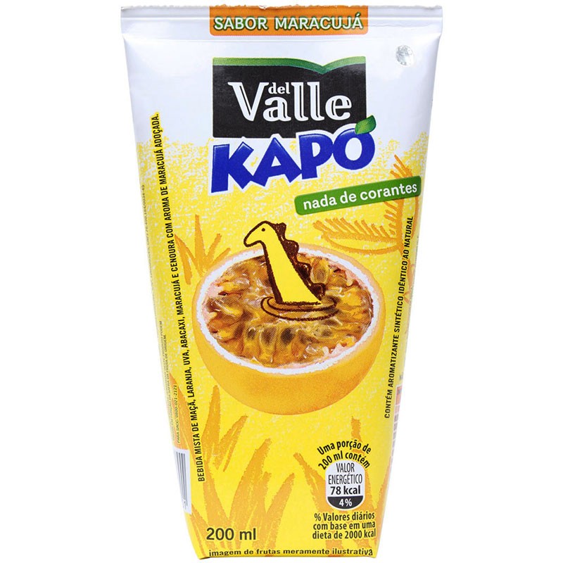 Bebida Adoçada Maracujá Del Valle Kapo Caixa 200ml