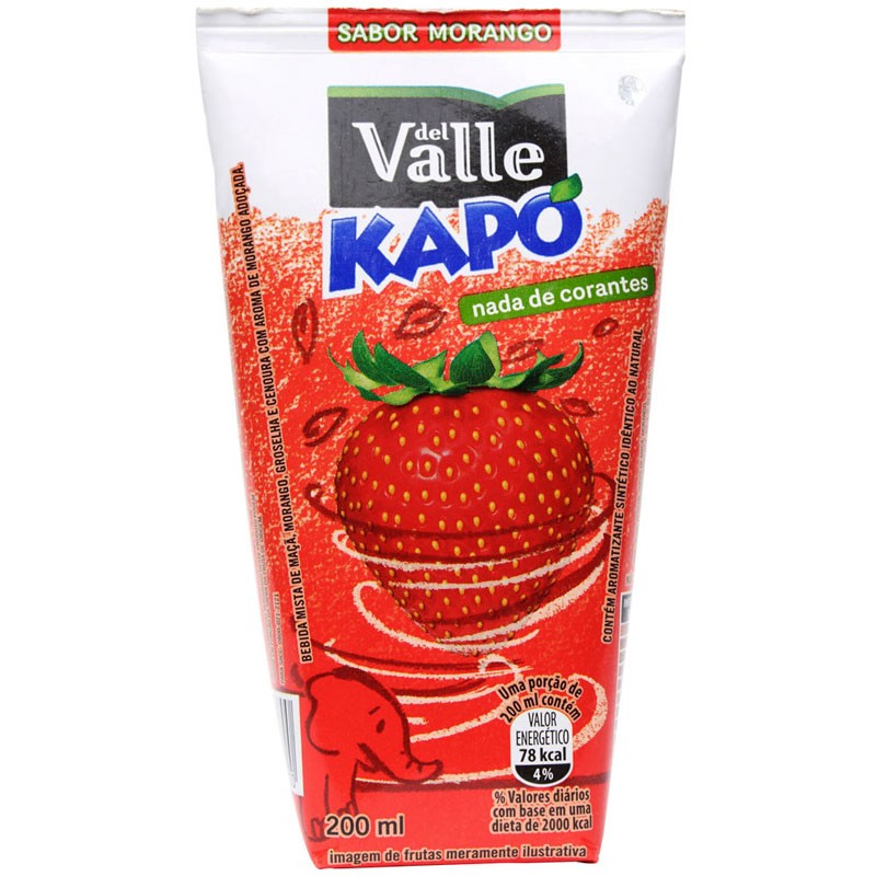 Bebida Adoçada Morango Del Valle Kapo Caixa 200ml