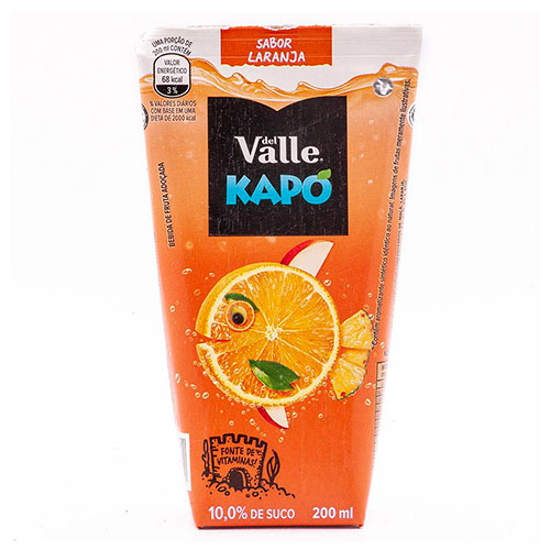 Suco sabor Laranja Del Valle Kapo Caixa 200ml