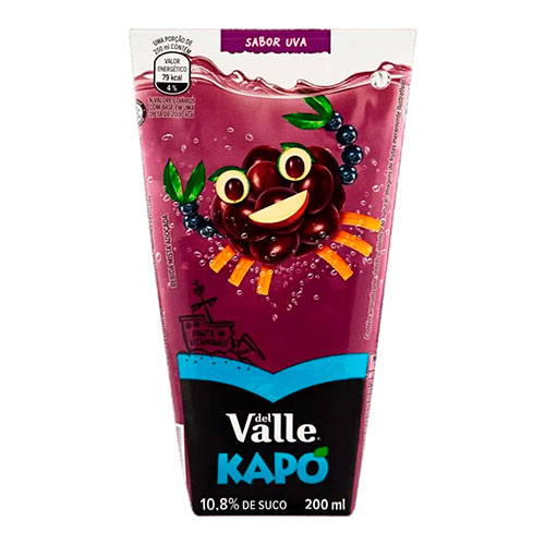 Bebida Adoçada Uva Del Valle Kapo Caixa 200ml