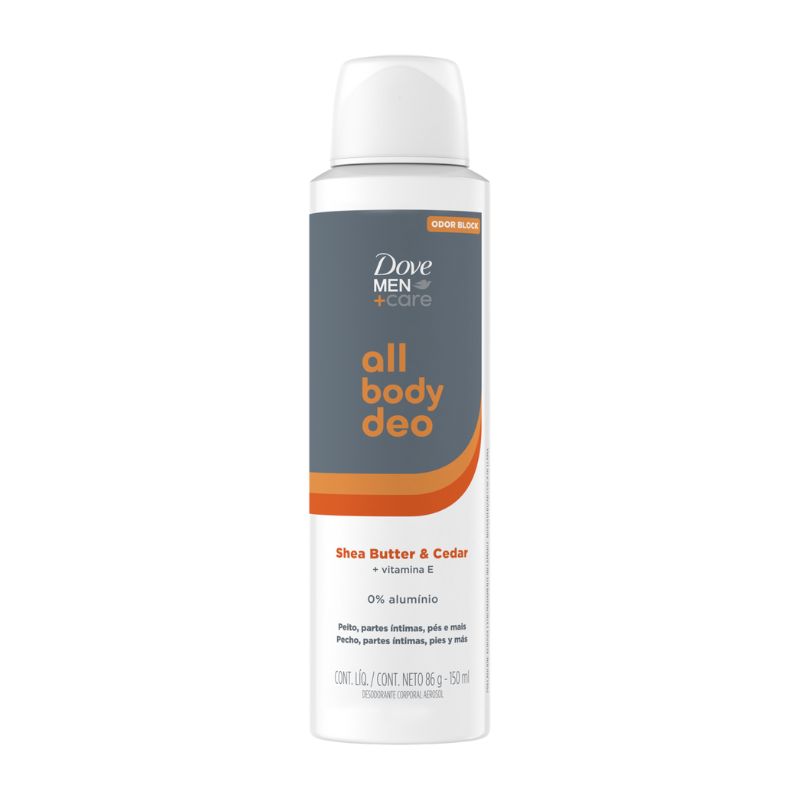 DESODORANTE AEROSOL DOVE MEN+CARE ALL BODY DEO SHEA