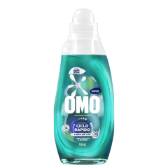 Lava-Roupas Líquido Omo Ciclo Rápido Ação Total Frasco 750ml