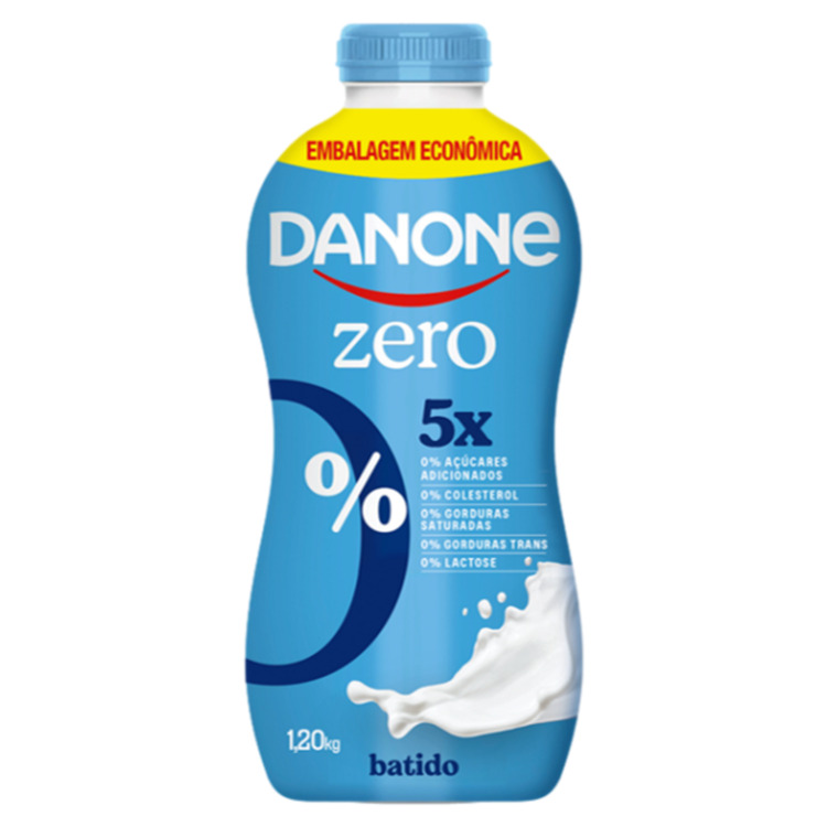 Iogurte Desnatado Batido Zero Lactose Danone Garrafa Embalagem Econômica 1,2kg