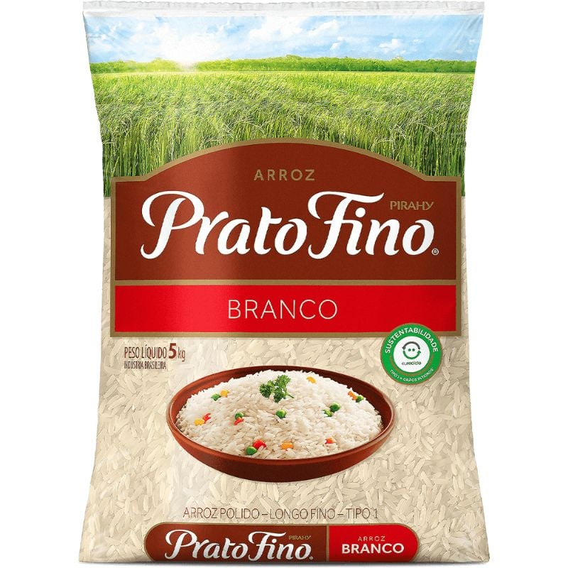 Arroz Branco Prato Fino Parbolizado Tipo 1 - 5Kg