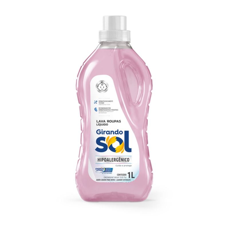 Lava Roupa Liquído Girando Sol Hipoalergênico 1l