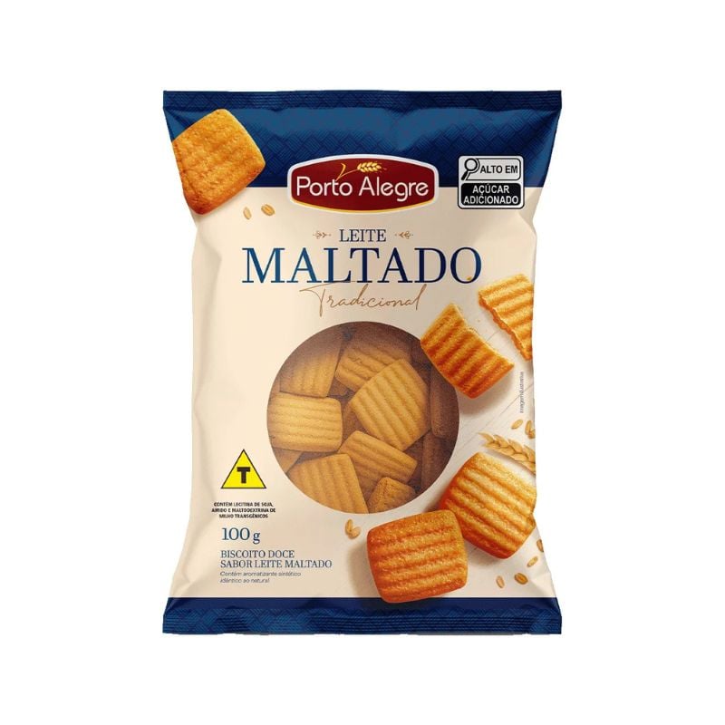 Biscoito Porto Alegre Leite Maltado Tradicional 100g