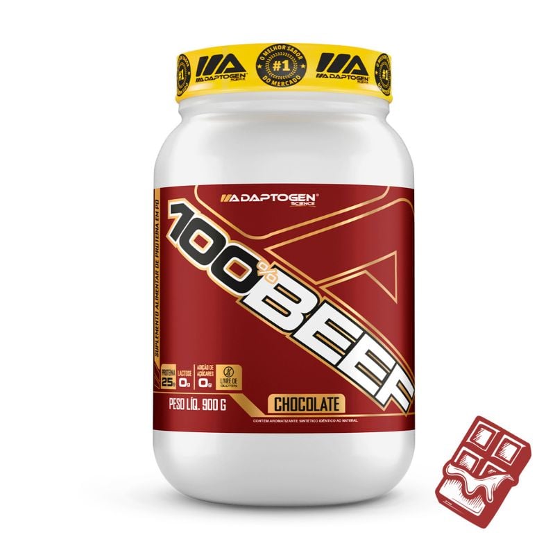 Suplemento Alimentar Adaptogen 100% Beef Chocolate 900g