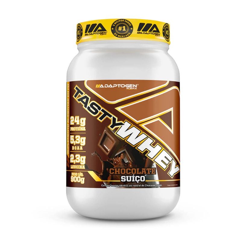 Suplemento Alimentar Adaptogen Tasty Whey Chocolate Suiço 900g