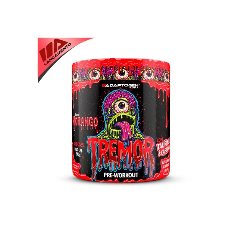 Suplemento Alimentar Adaptogen Tremor Pré-Treino Morango