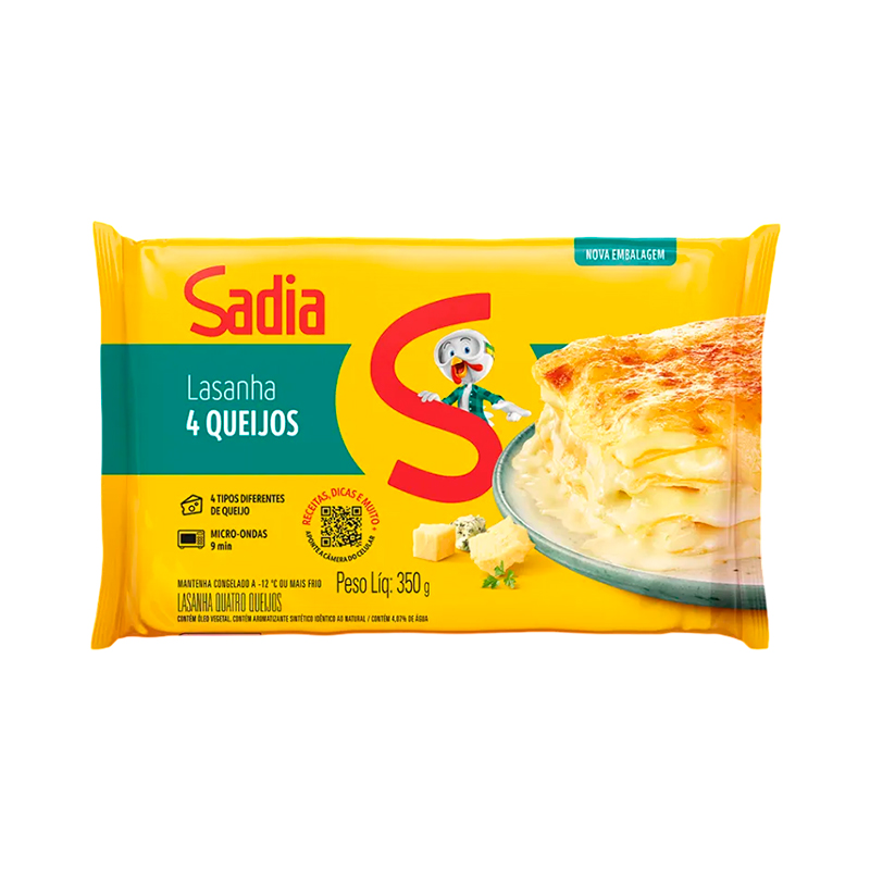 Lasanha Sadia Mini 4 Queijos 350g