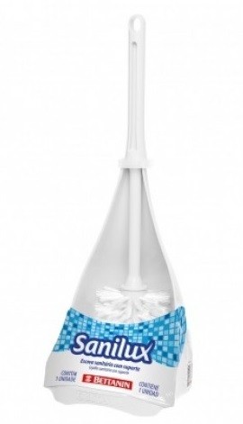Escova Sanitária com Suporte Branca Sanilux