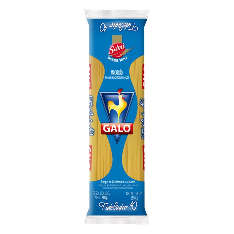 Macarrão Galo Fidelinho N10 (Azul 500g)