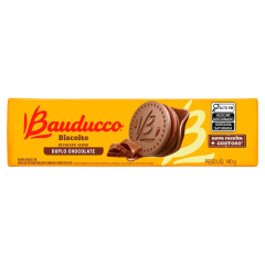 Biscoito Duplo Chocolate Bauducco Pacote 140g