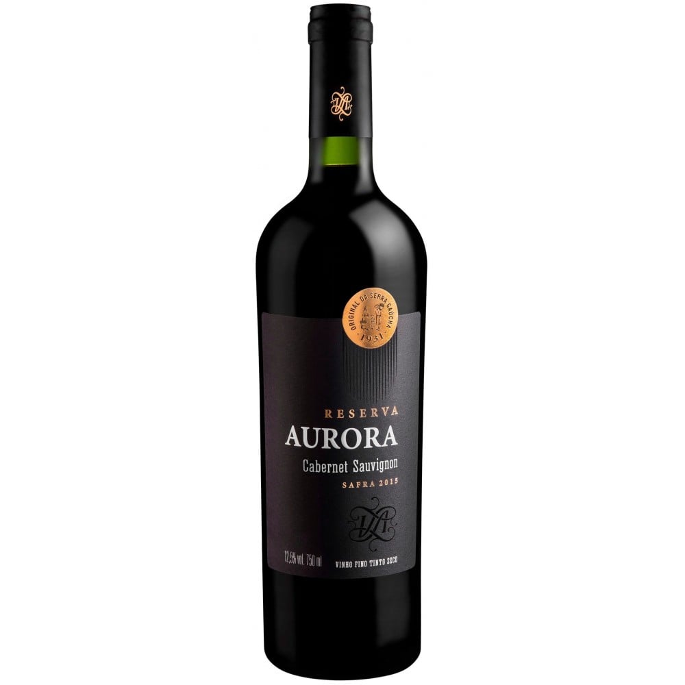 Vinho Brasileiro Tinto Seco Reserva Aurora Cabernet Sauvignon Serra Gaúcha Garrafa 750ml