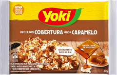 Pipoca para Micro-Ondas Cobertura Caramelo Yoki Pacote 160g