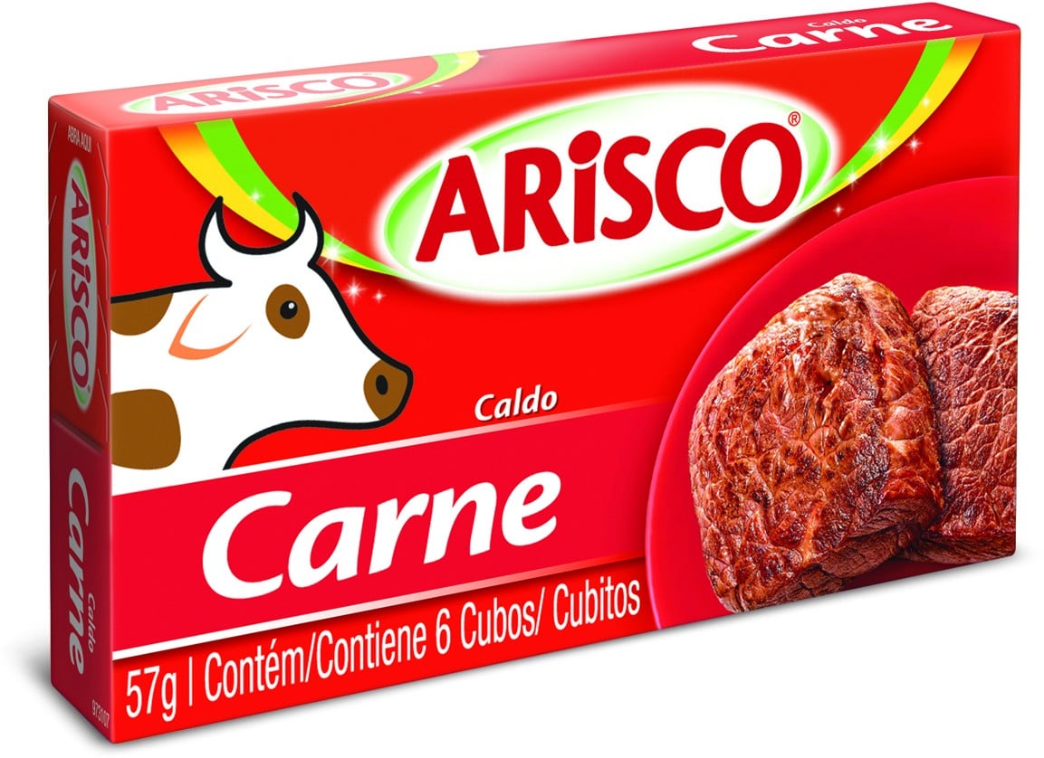 Caldo em Tablete Carne Arisco Caixa 57g 6 Unidades